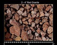 2-4" Red Granite