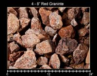 4-8" Red Granite