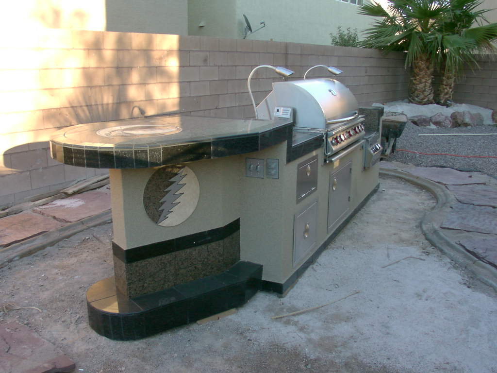 The Greatful Barbecue Grill Island Designed and Built by Nevada Outdoor Living